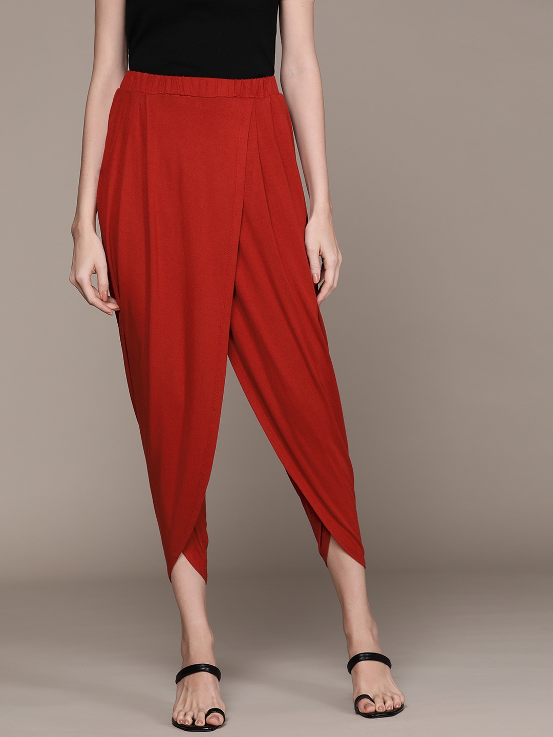 

aarke Ritu Kumar Women Solid Dhoti Pant, Red