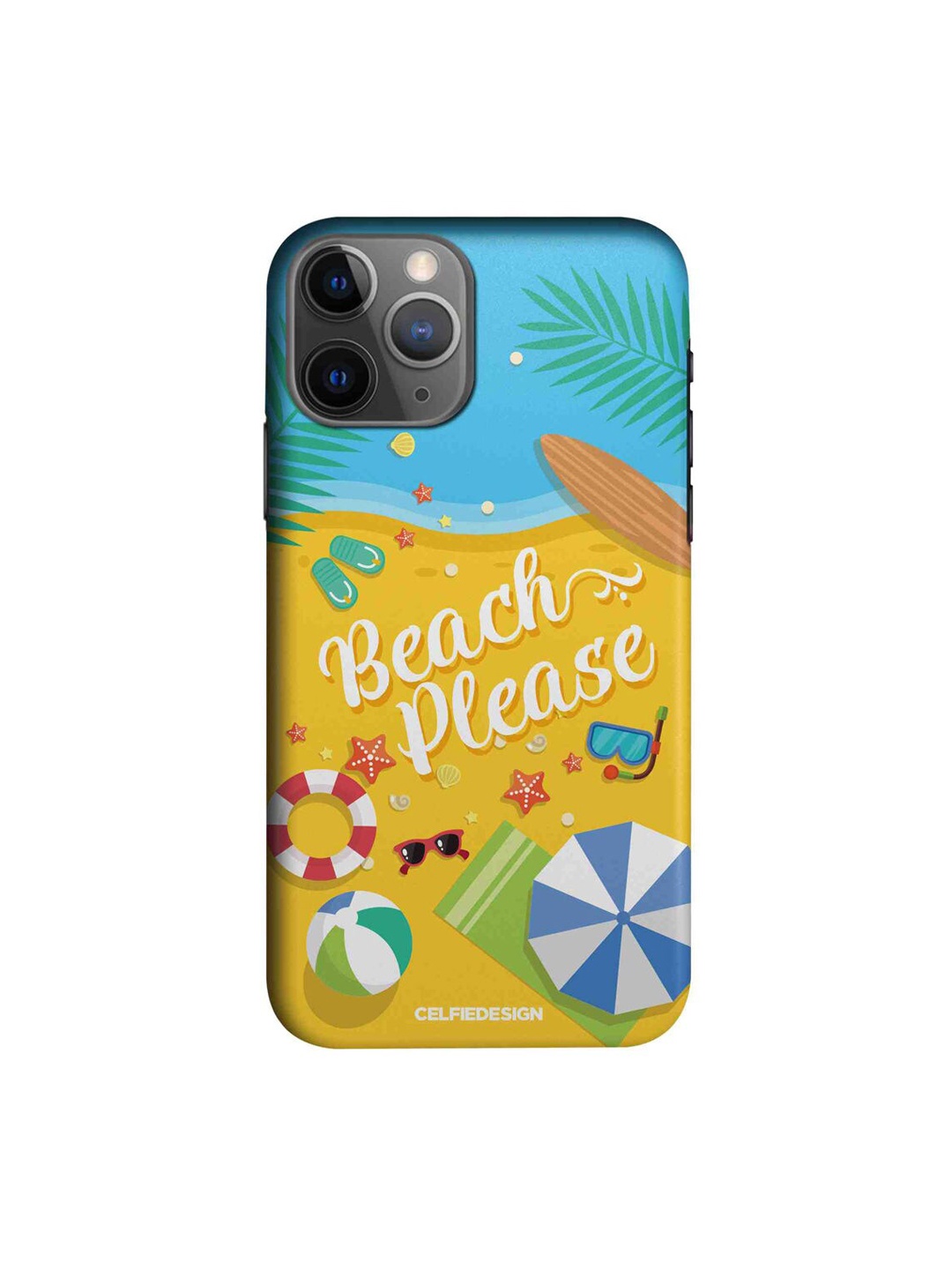 

CelfieDesign Multicoloured Beach Please iPhone 11 Pro Max Slim Back Case, Multi