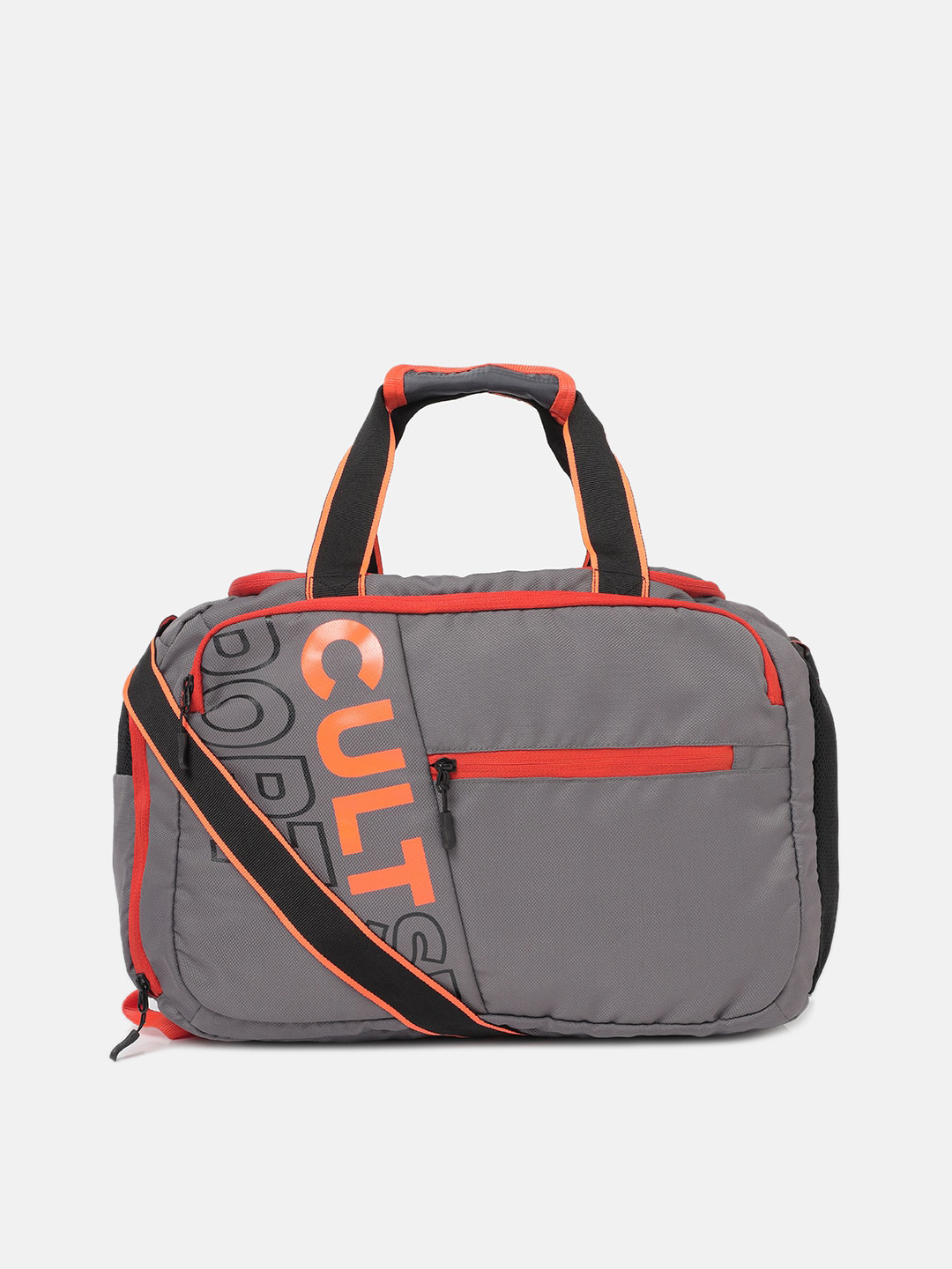 

Cultsport Grey Printed Duffel Bag With Shoe Compartment