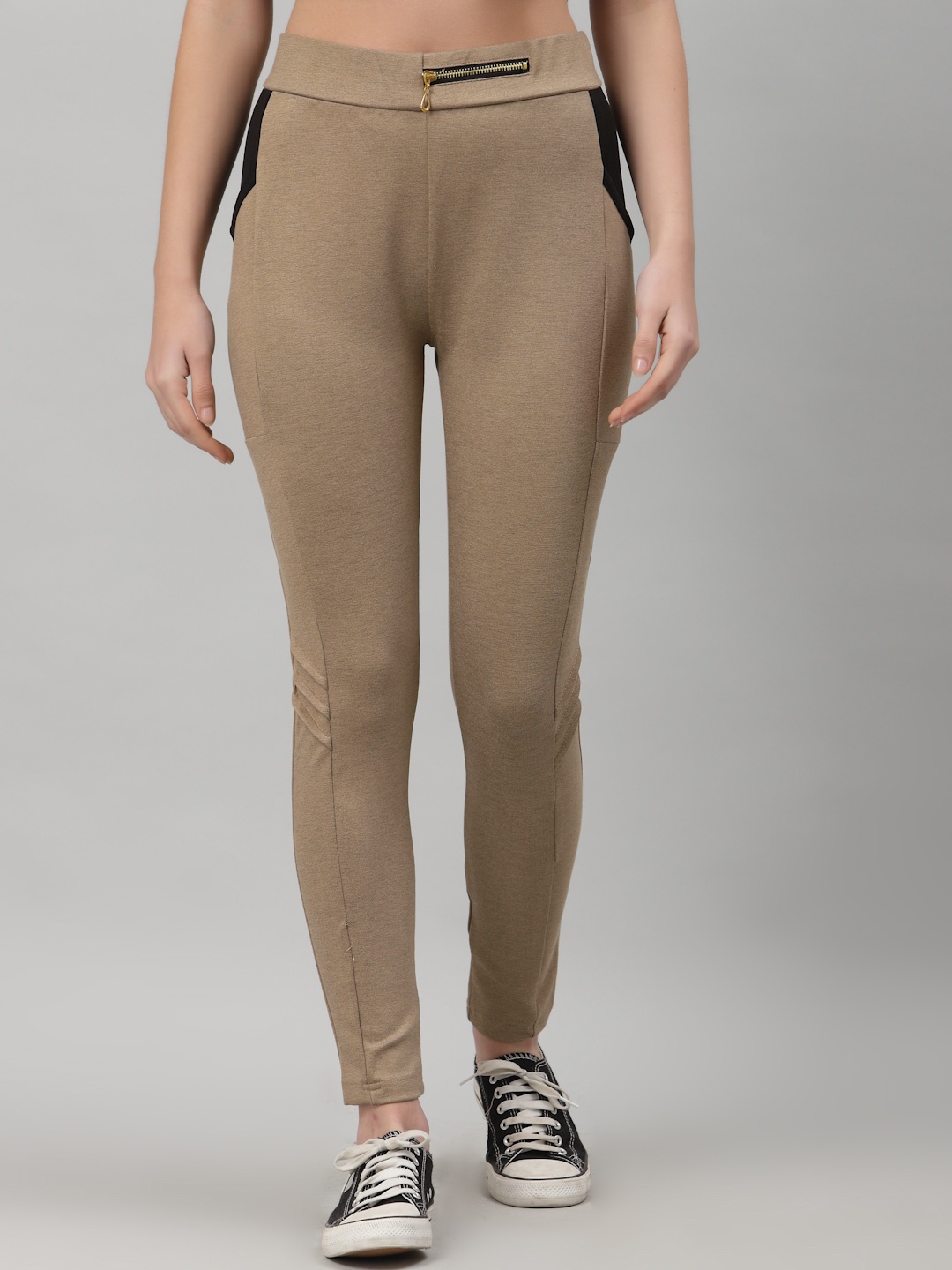 

armure Women Brown Slim Fit Solid Jeggings