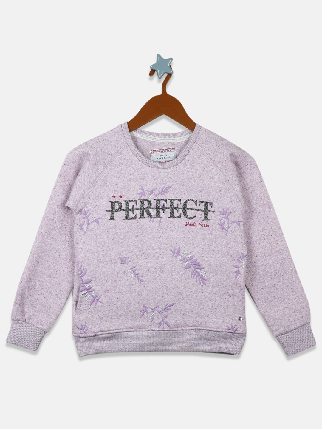 

Monte Carlo Girls Purple Printed Sweatshirt