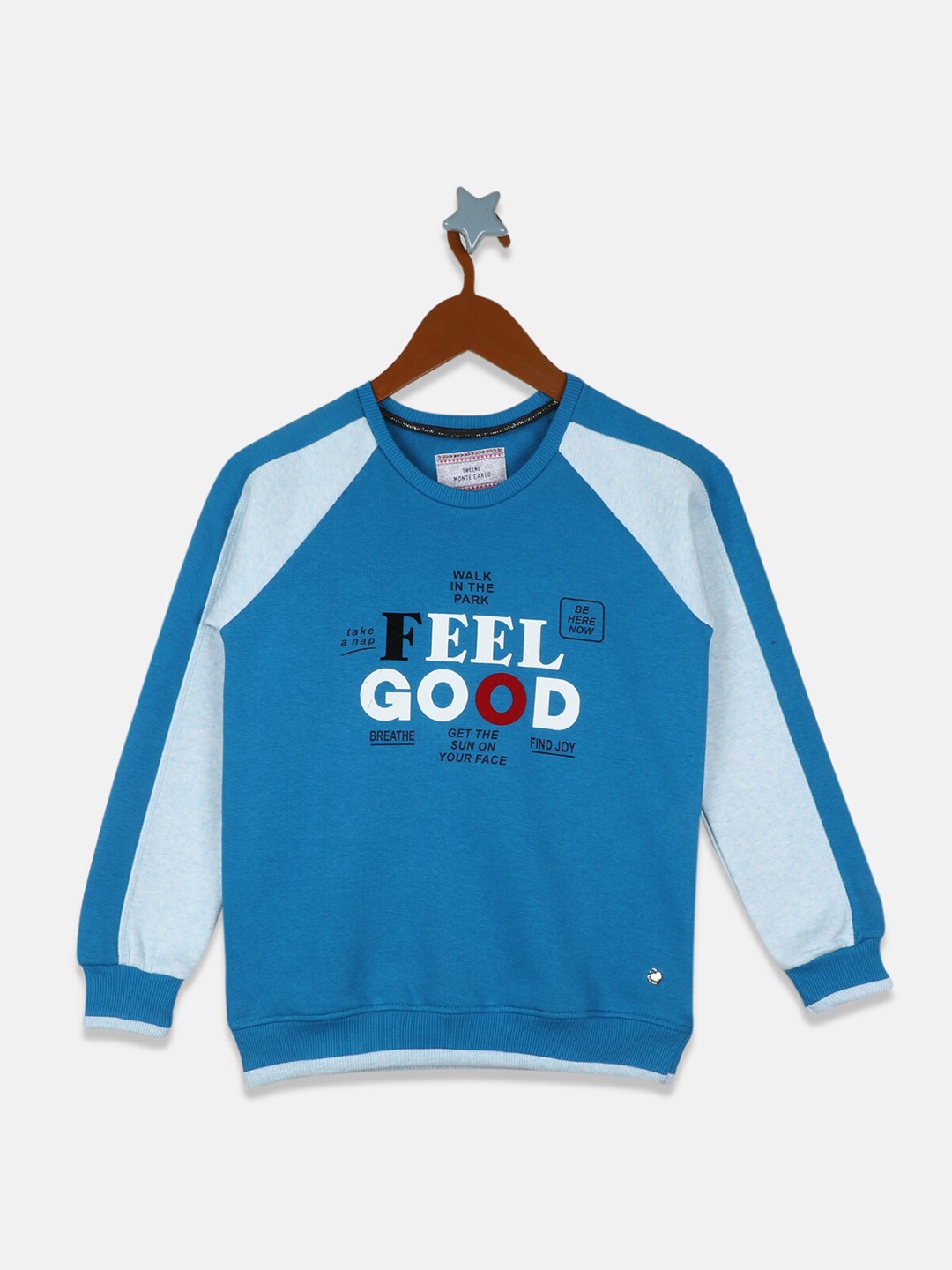 

Monte Carlo Girls Blue Printed Sweatshirt