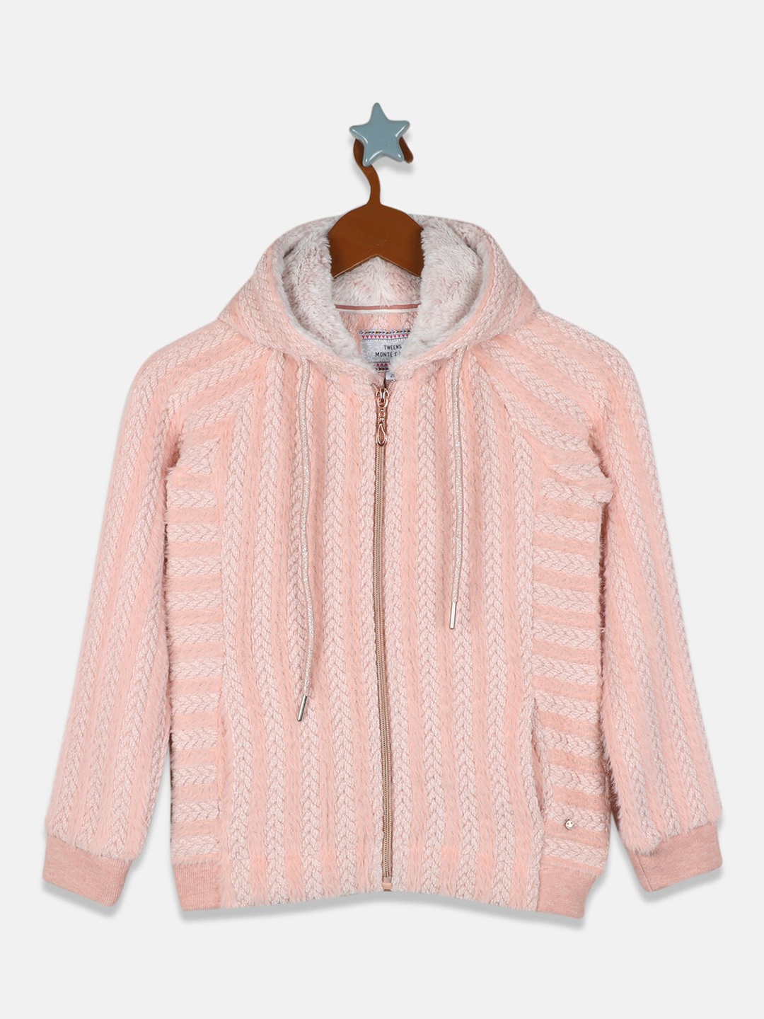 

Monte Carlo Girls Peach-Coloured Hooded Sweatshirt