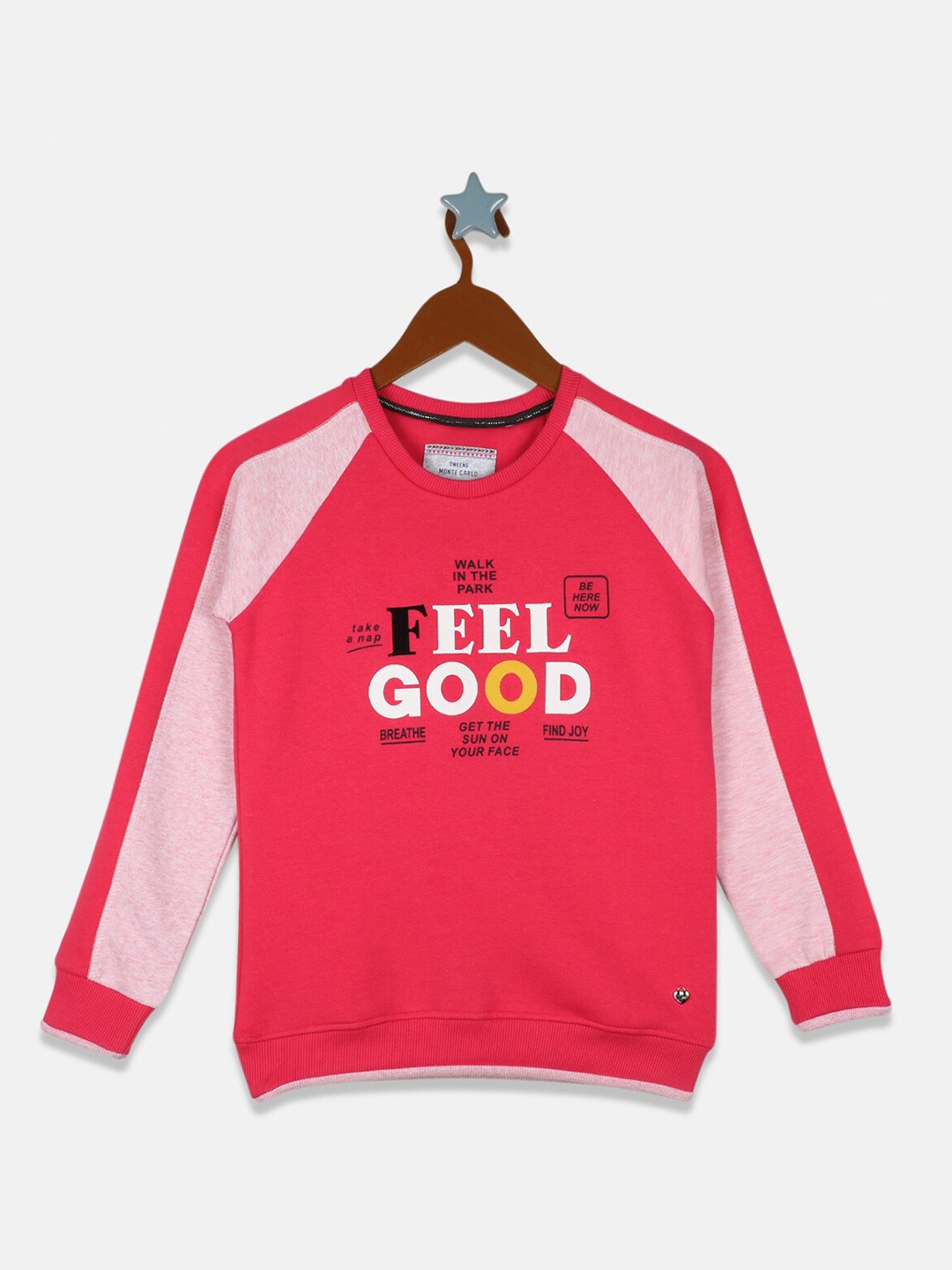

Monte Carlo Girls Red Printed Cotton Blend Sweatshirt