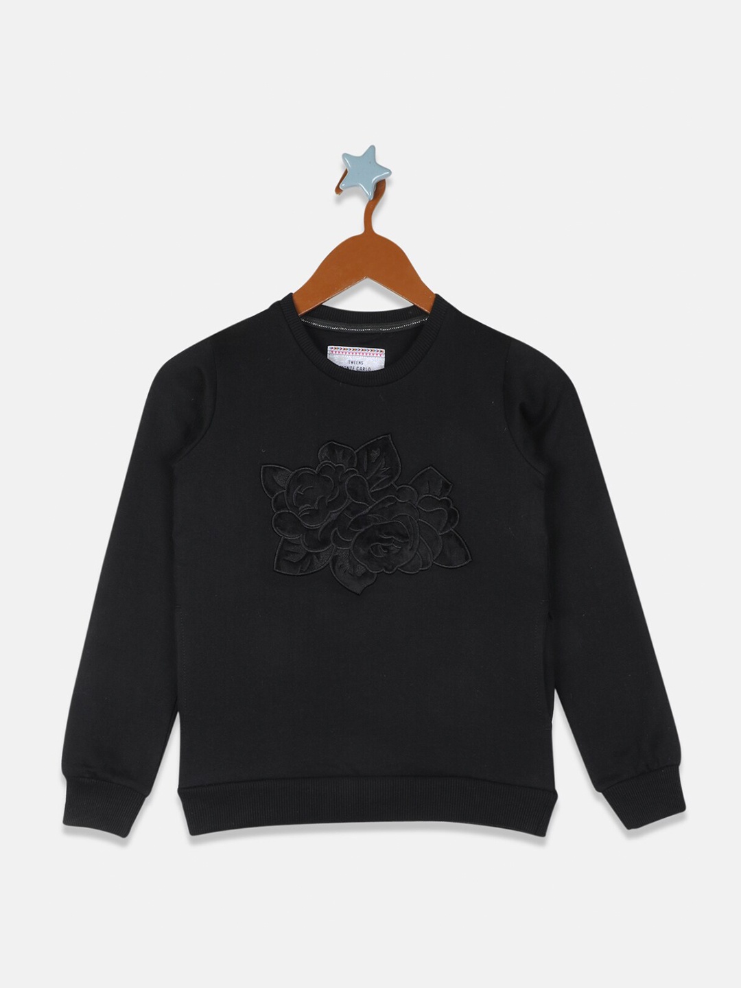 

Monte Carlo Girls Black Floral Pullover Sweatshirt