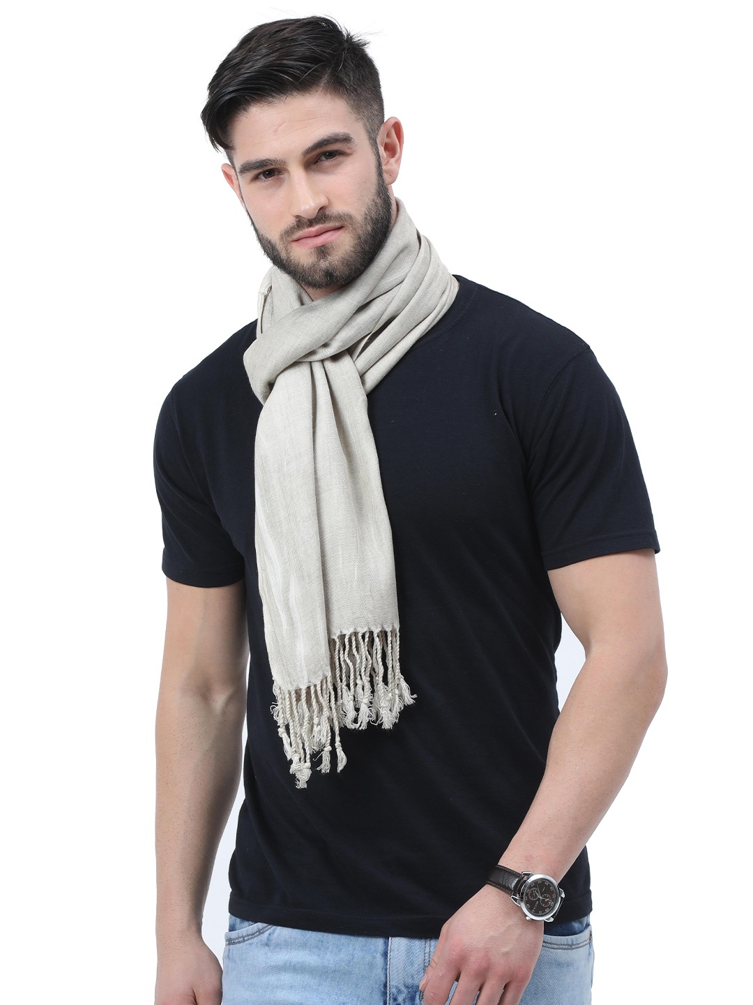 

FabSeasons Unisex Beige Cotton Scarf