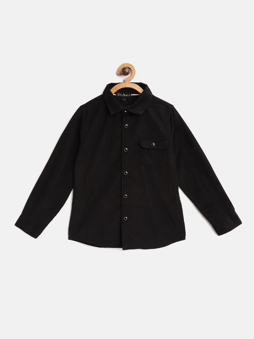 

Bella Moda Boys Black Standard Casual Shirt