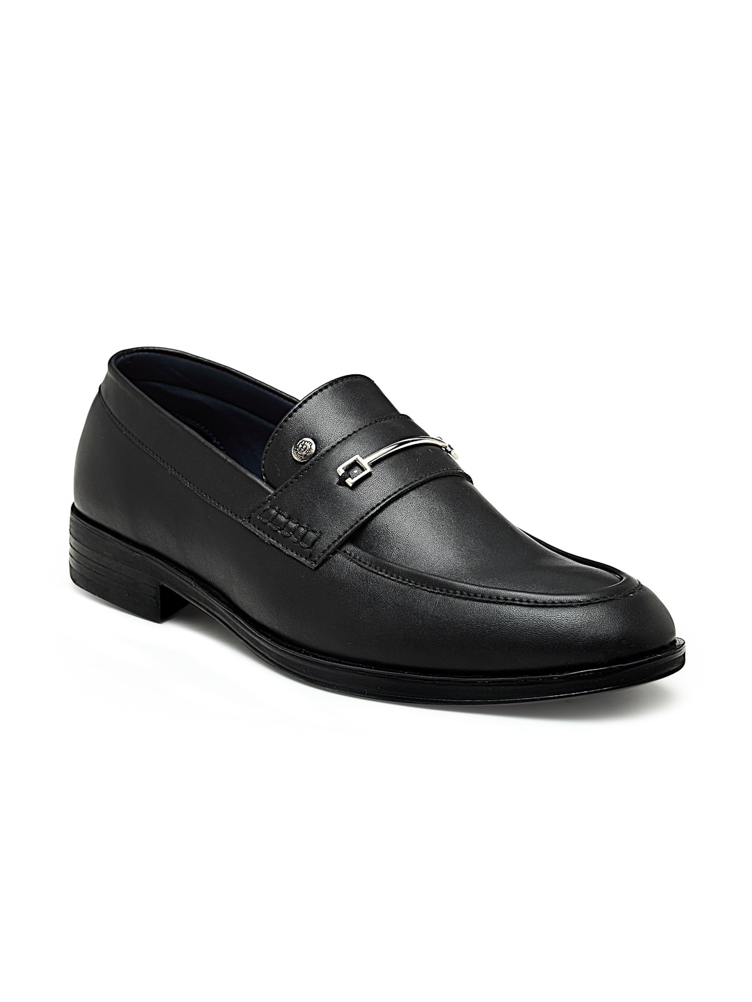 

BEAVER Men Black Solid Synthetic Formal Loafers