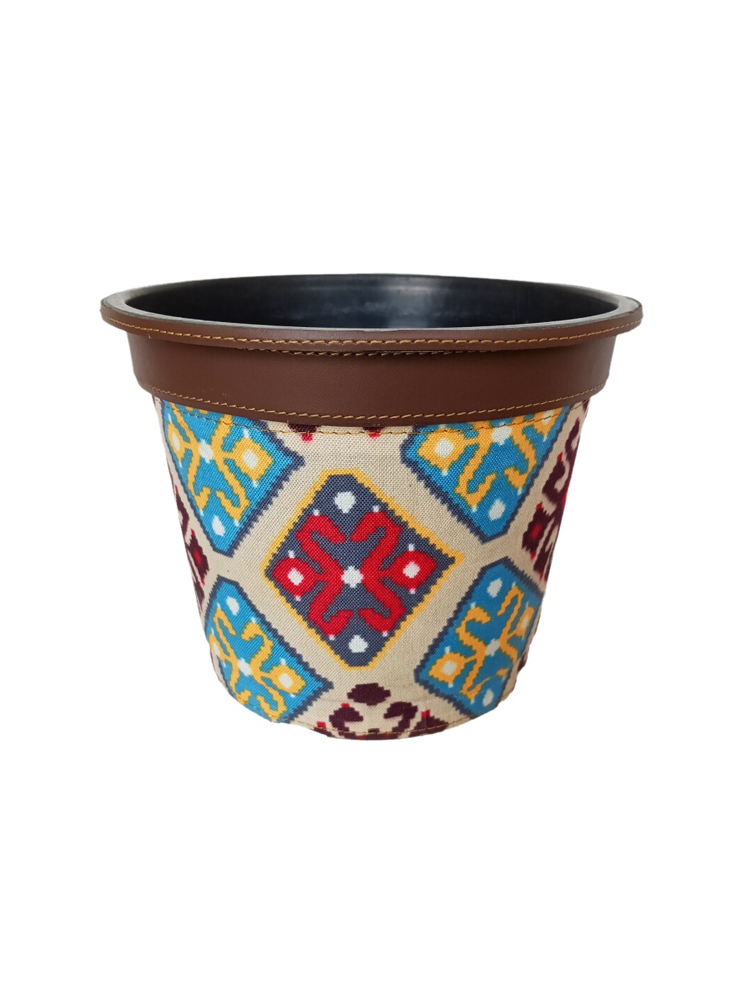 

IMARS Beige & Blue Printed Large Planter