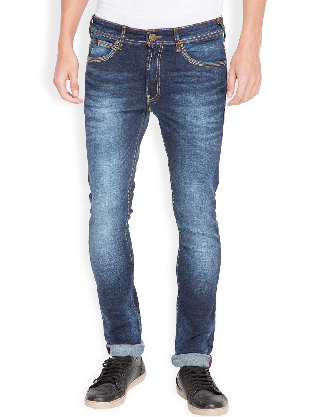 

LOCOMOTIVE Men Blue Slim Fit Mid-Rise Clean Look Jeans