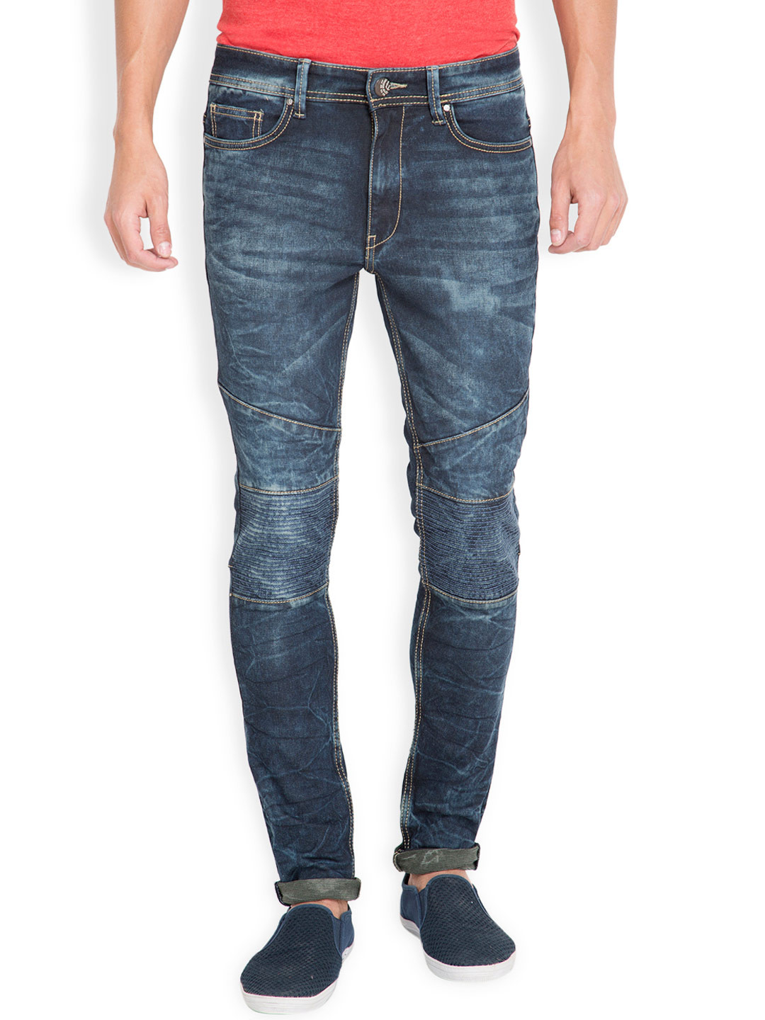 

LOCOMOTIVE Men Blue Slim Fit Mid-Rise Clean Look Jeans