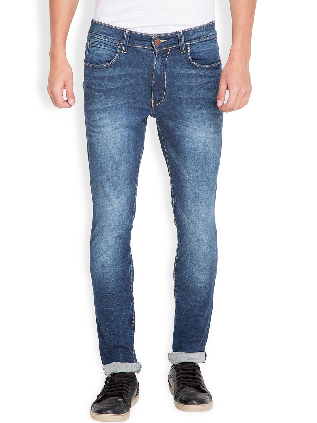 

LOCOMOTIVE Men Blue Slim Fit Mid-Rise Clean Look Jeans