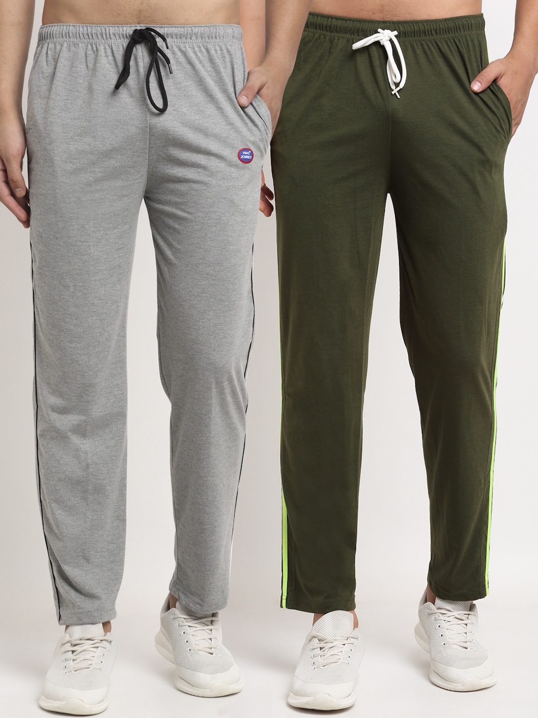 

VIMAL JONNEY Men Pack Of 2 Track Pants, Grey