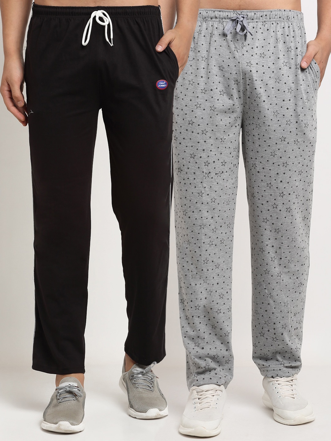 

MACK JONNEY Men Pack Of 2 Track Pants, Black