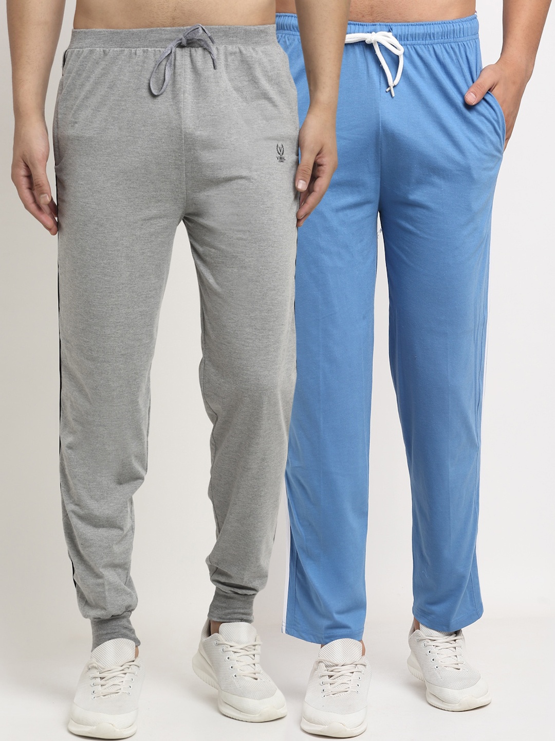 

VIMAL JONNEY Men Pack Of 2 Track Pants, Grey