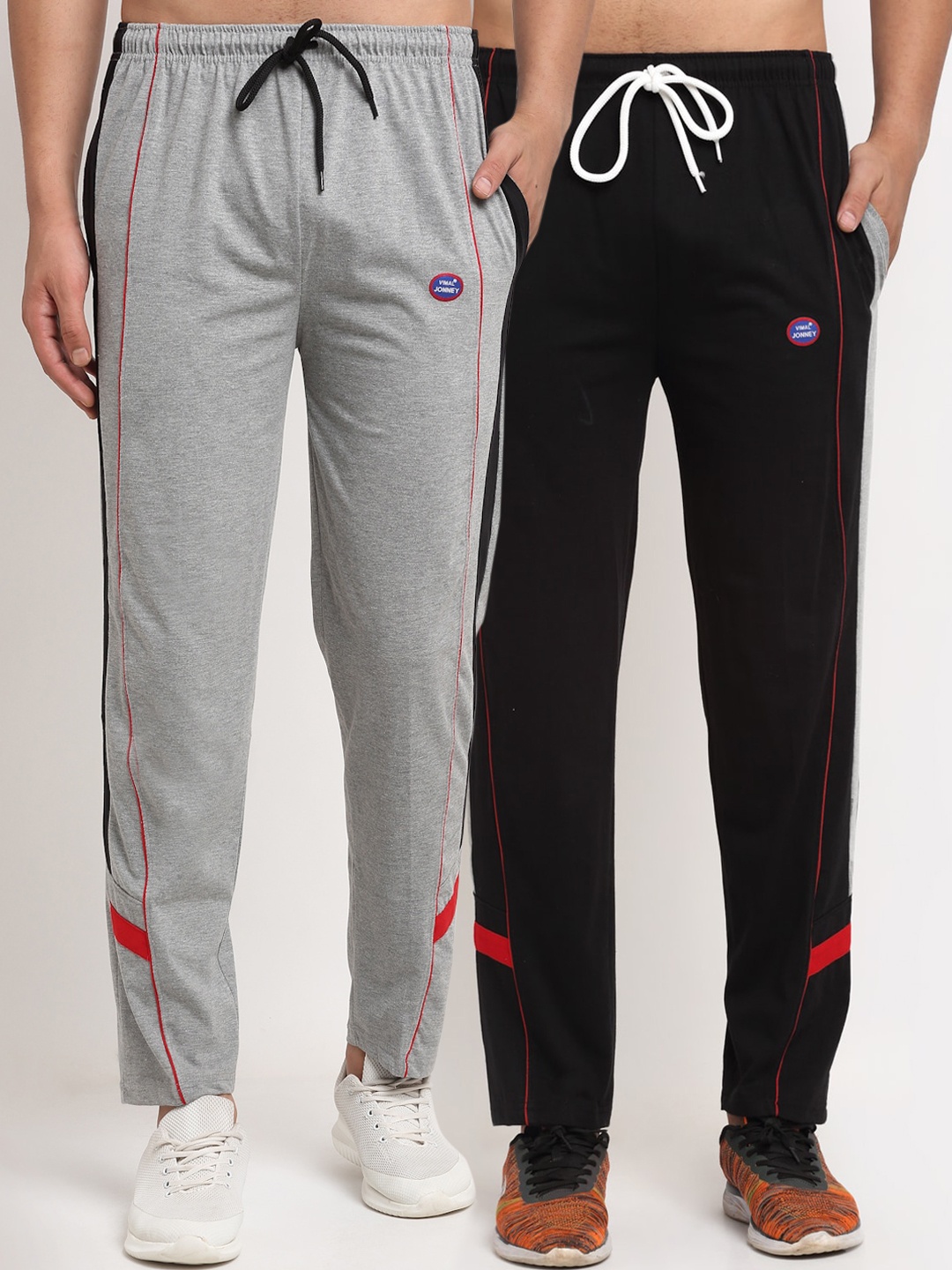 

MACK JONNEY Men Pack Of 2 Track Pants, Black