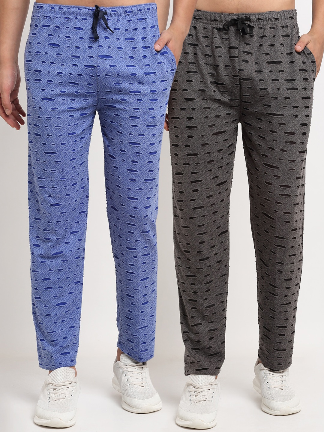 

VIMAL JONNEY Men Pack Of 2 Track Pants, Black