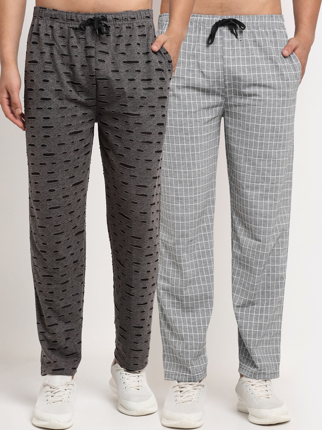 

VIMAL JONNEY Men Pack of 2 Track Pants, Black