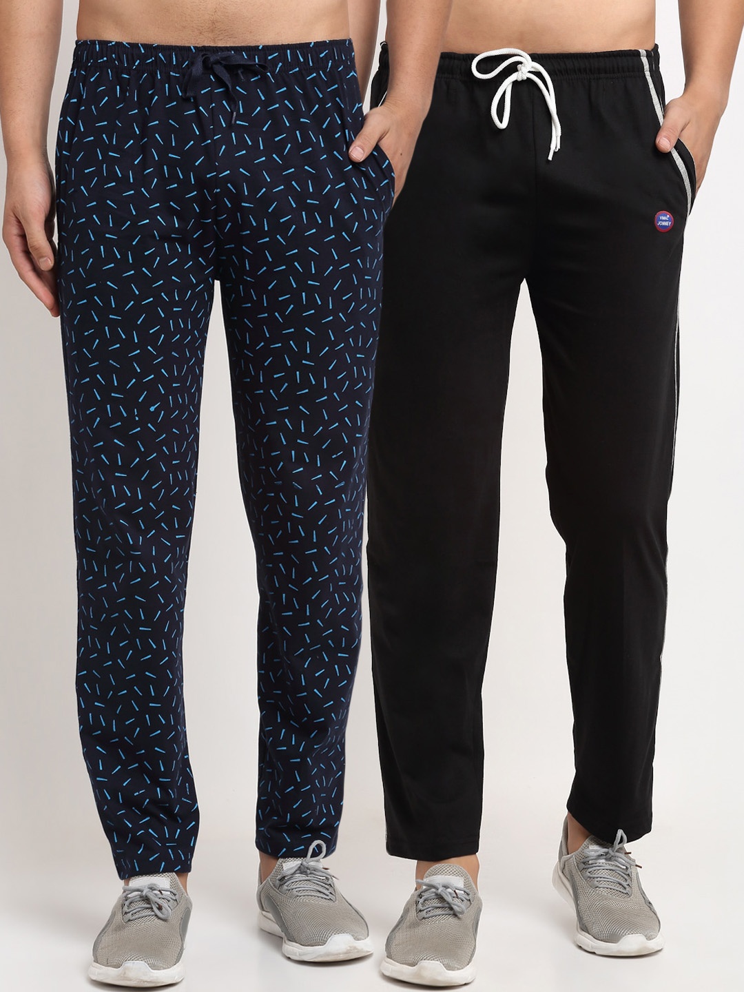 

MACK JONNEY Men Pack Of 2 Track Pants, Black