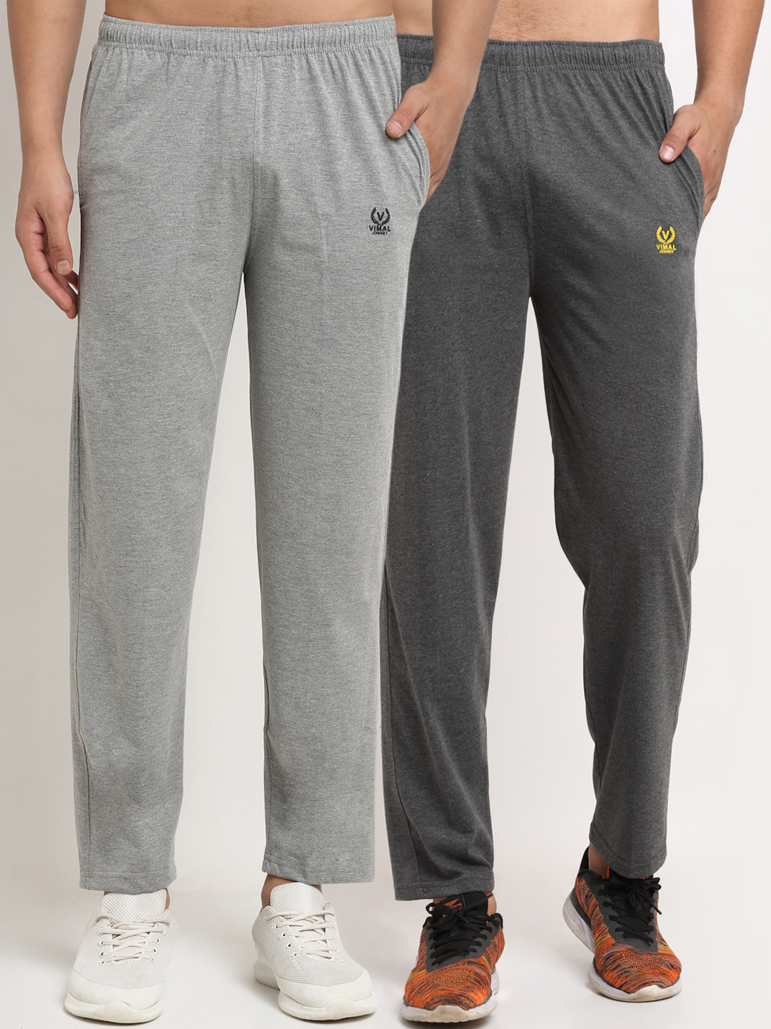 

MACK JONNEY Men Pack Of 2 Track Pants, Grey