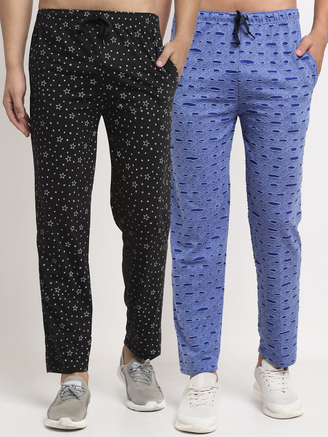 

VIMAL JONNEY Men Pack Of 2 Track Pants, Blue