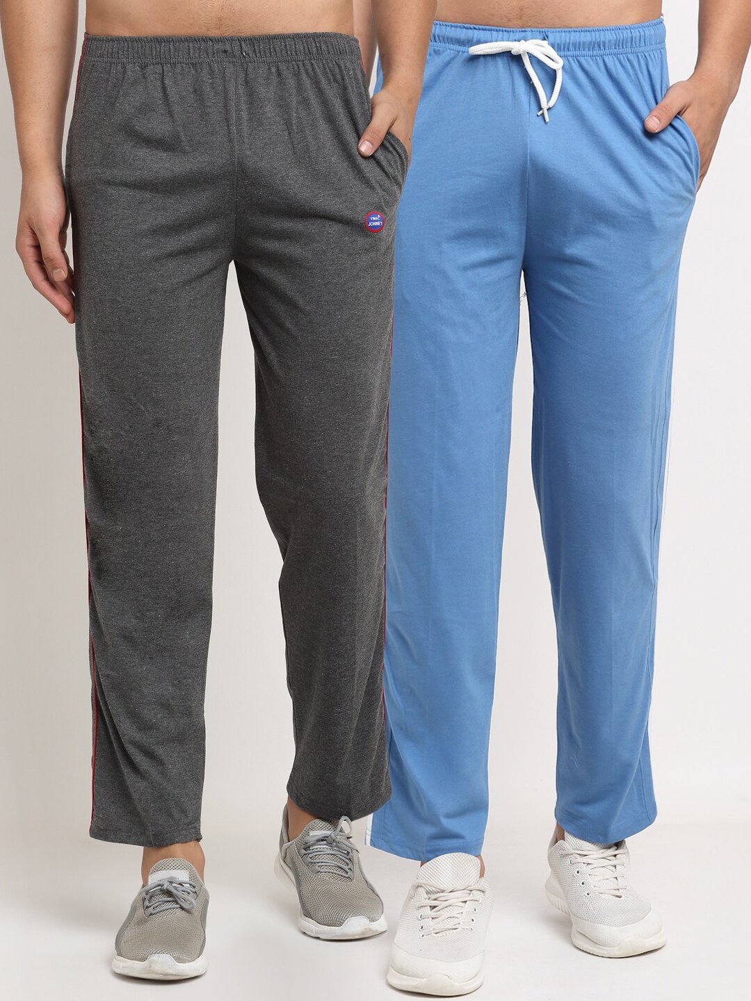 

VIMAL JONNEY Men Pack Of 2 Solid Trackpants, Grey