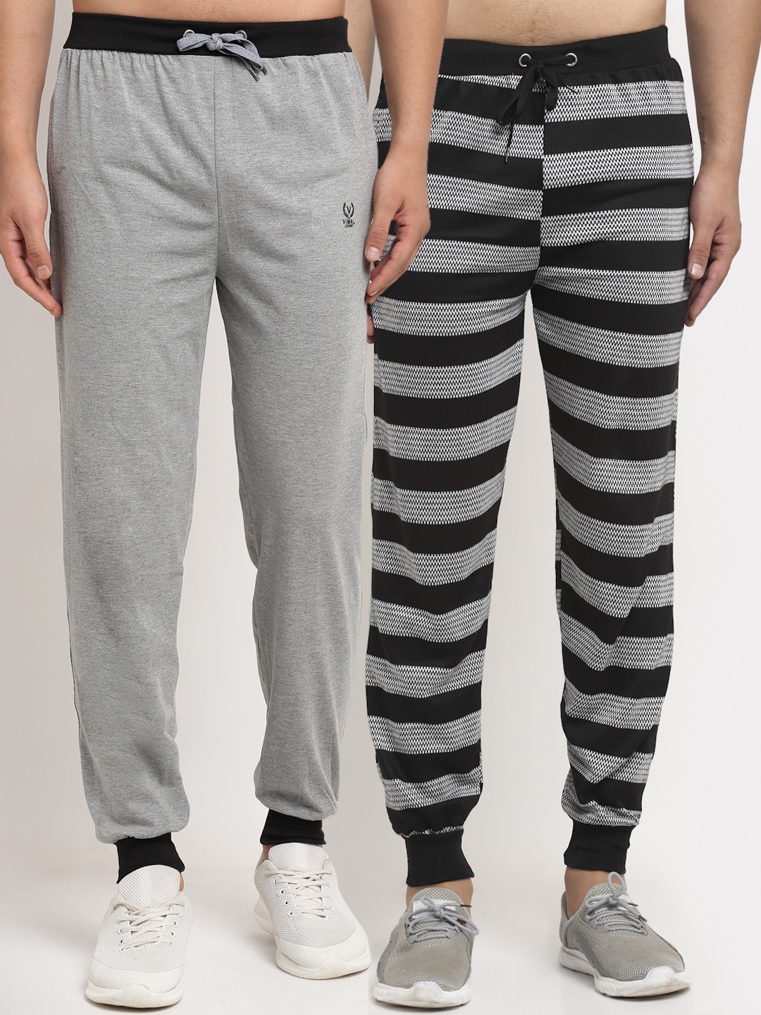 

VIMAL JONNEY Men Pack Of 2 Joggers, Grey