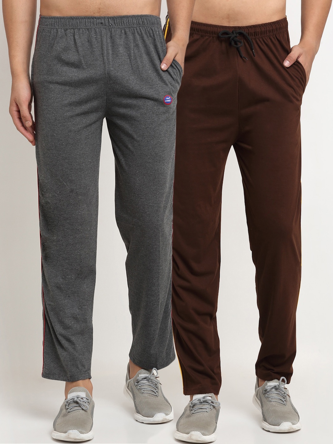 

VIMAL JONNEY Men Pack of 2 Track Pants, Grey