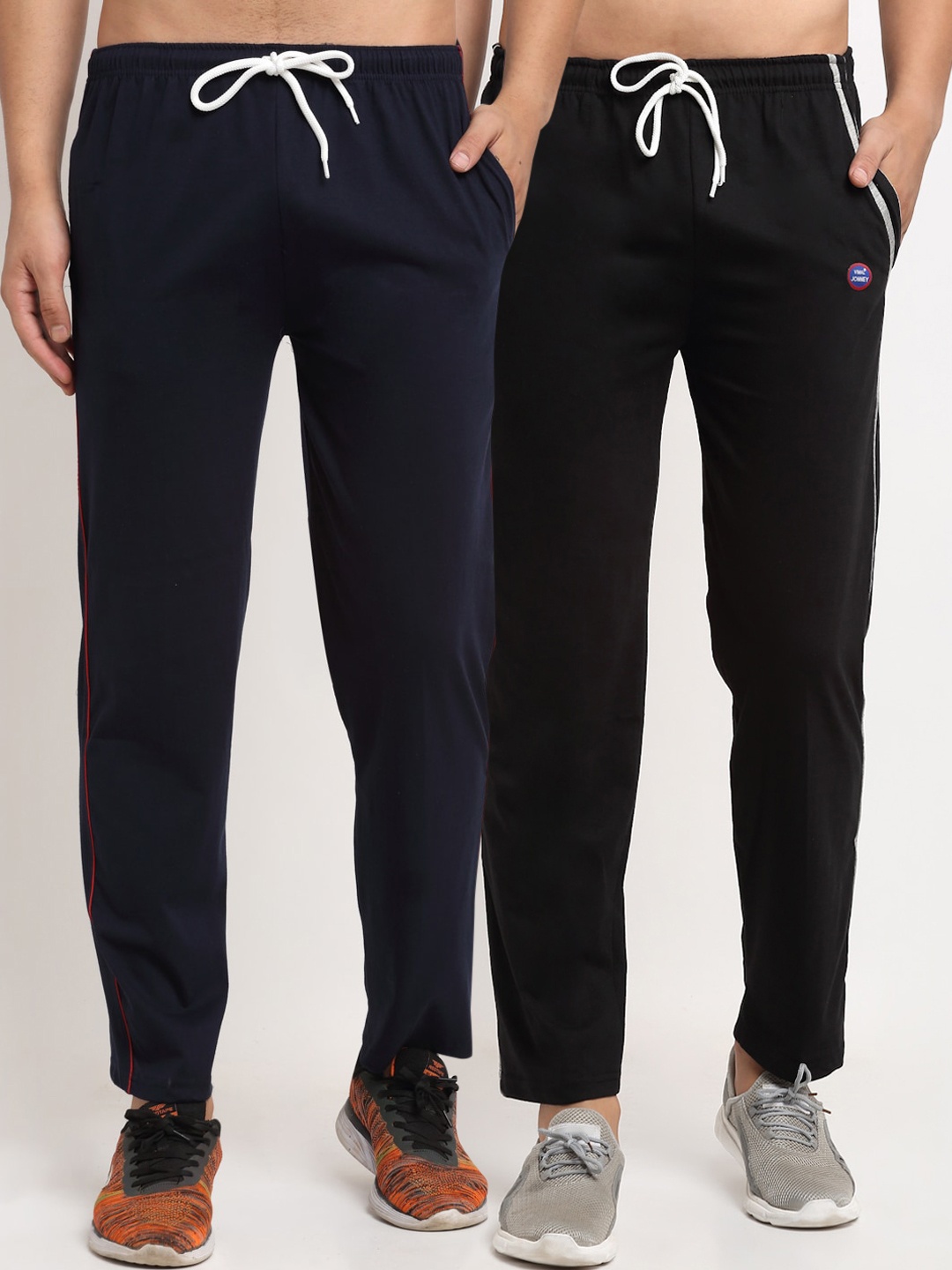 

MACK JONNEY Men Pack Of 2 Solid Track Pants, Navy blue