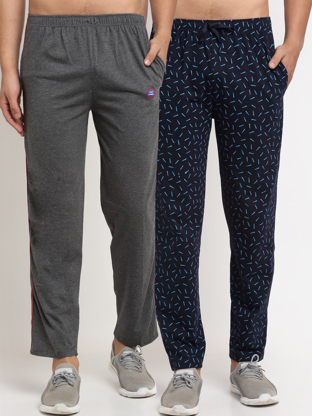 

MACK JONNEY Men Pack of 2 Track Pants, Grey