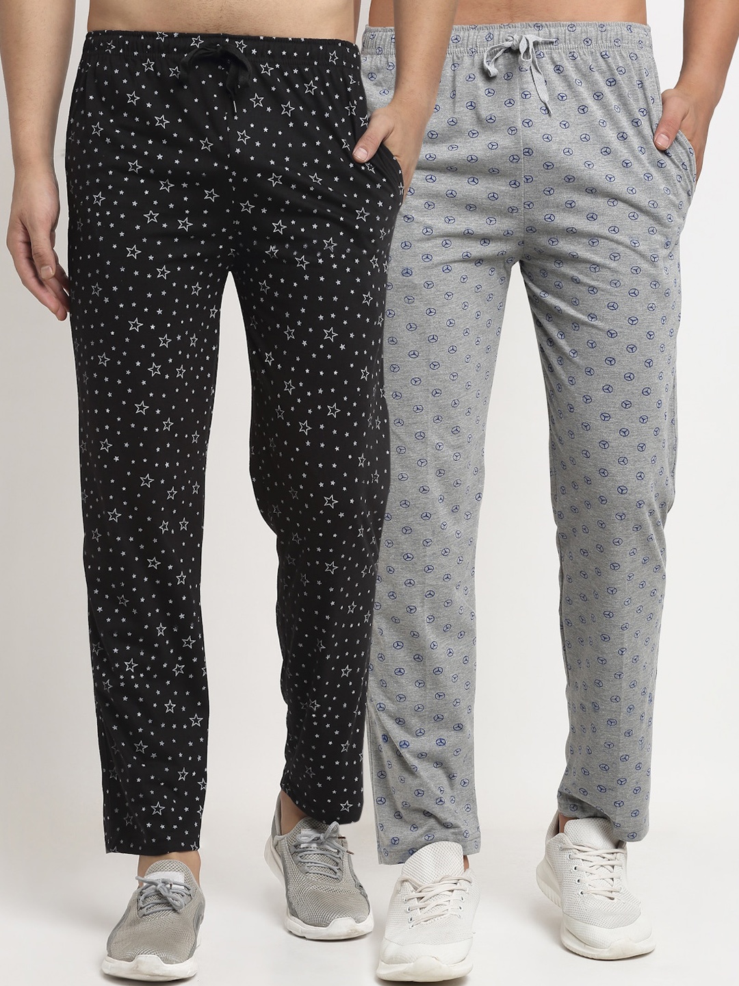

MACK JONNEY Men Pack Of 2 Track Pants, Black