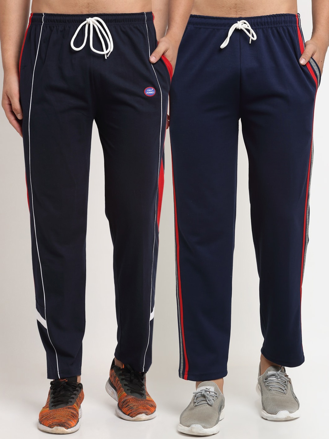 

VIMAL JONNEY Men Pack Of 2 Track Pants, Navy blue