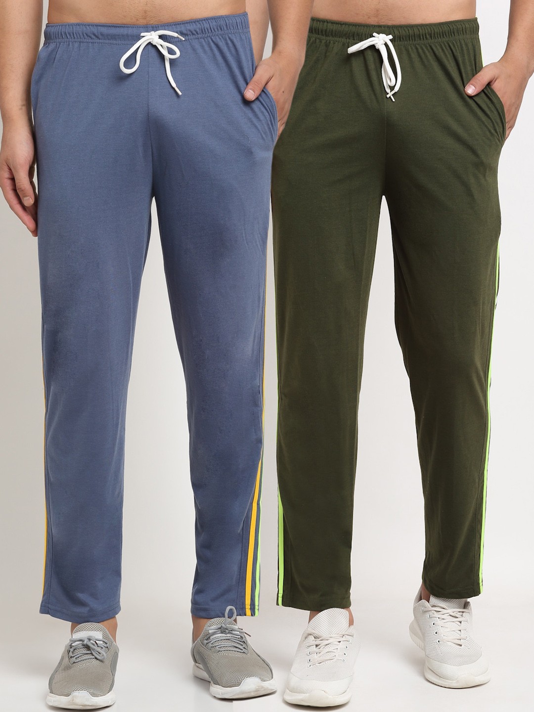 

VIMAL JONNEY Men Pack Of 2 Track Pants, Blue