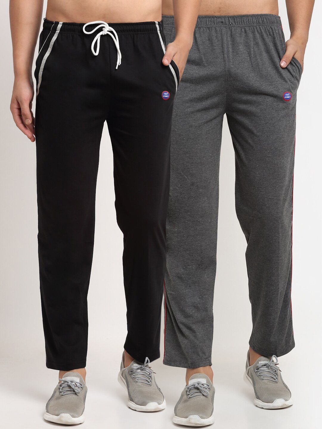 

MACK JONNEY Men Pack Of 2 Track Pants, Grey