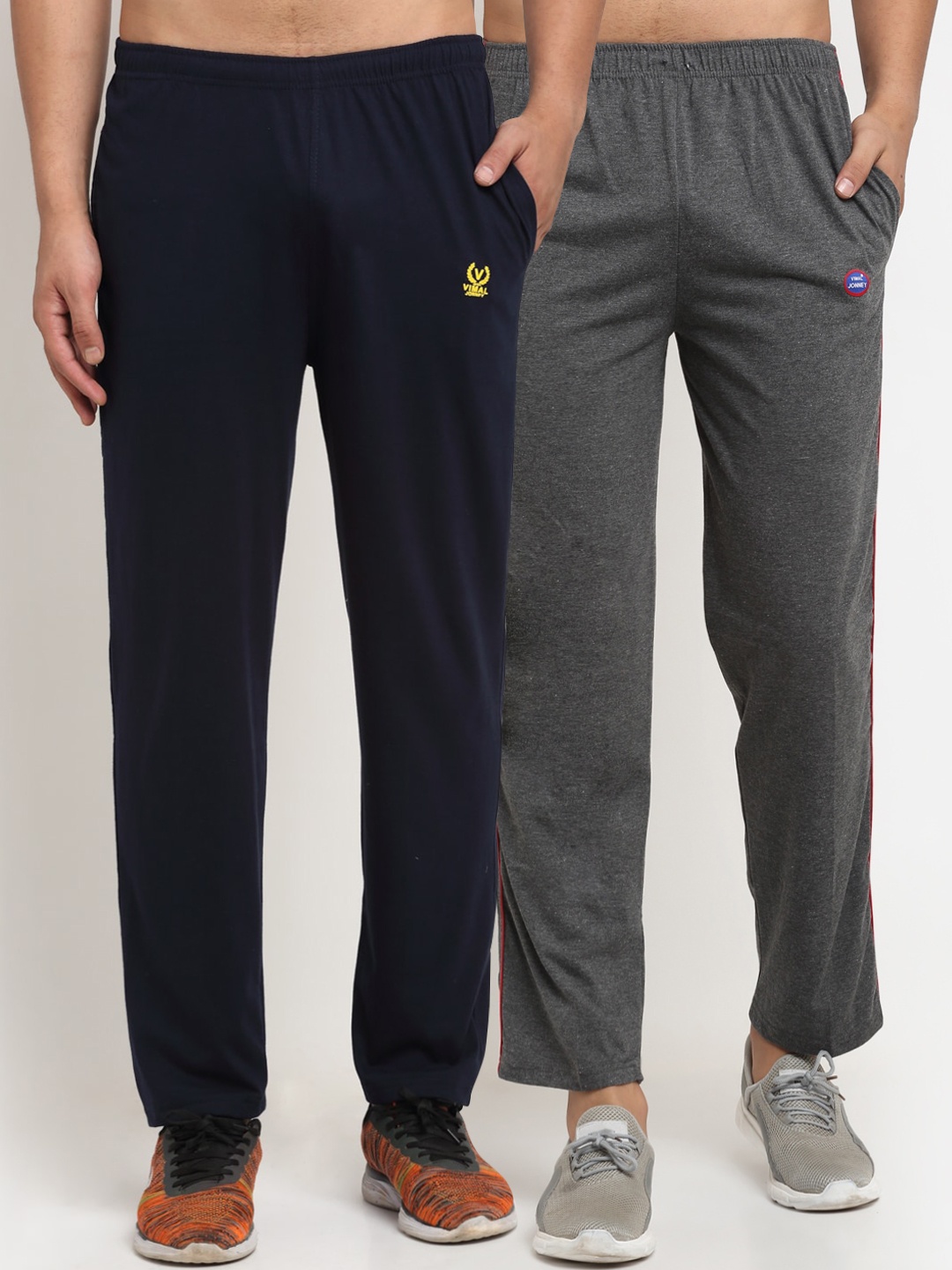 

MACK JONNEY Men Pack Of 2 Track Pants, Grey