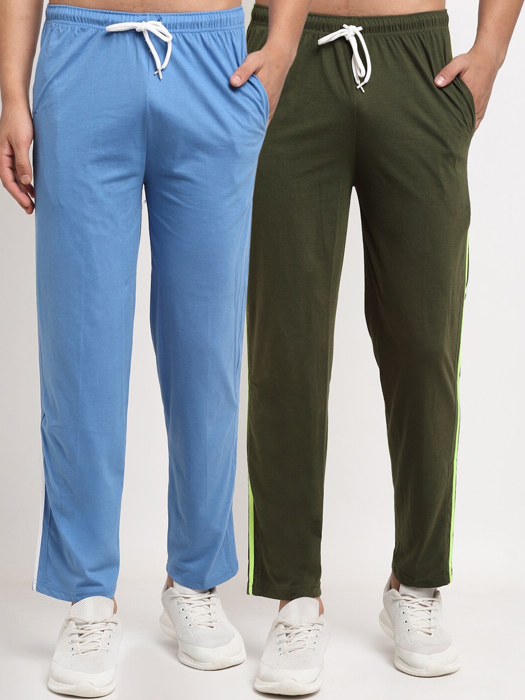

VIMAL JONNEY Men Pack Of 2 Track Pants, Blue