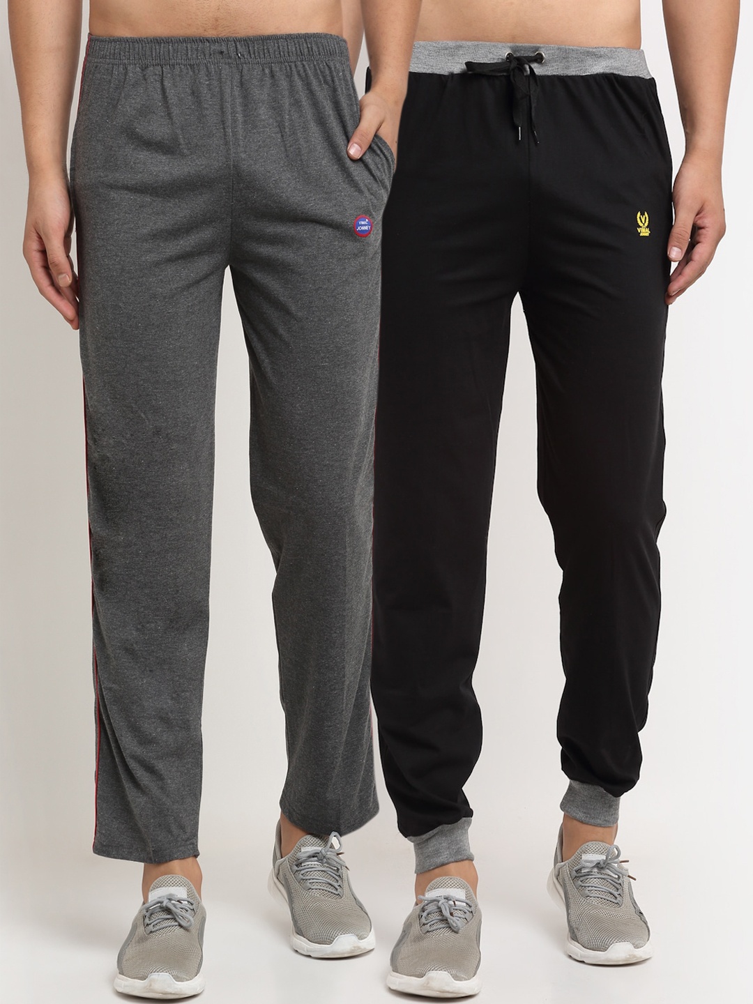 

MACK JONNEY Men Pack Of 2 Track Pants, Grey