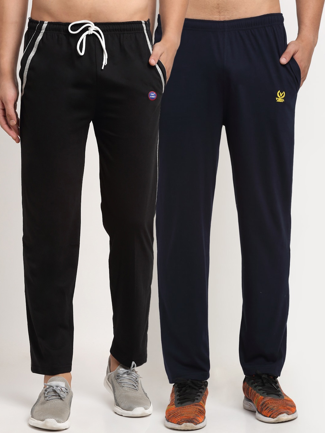 

MACK JONNEY Men Pack of 2 Track Pants, Black