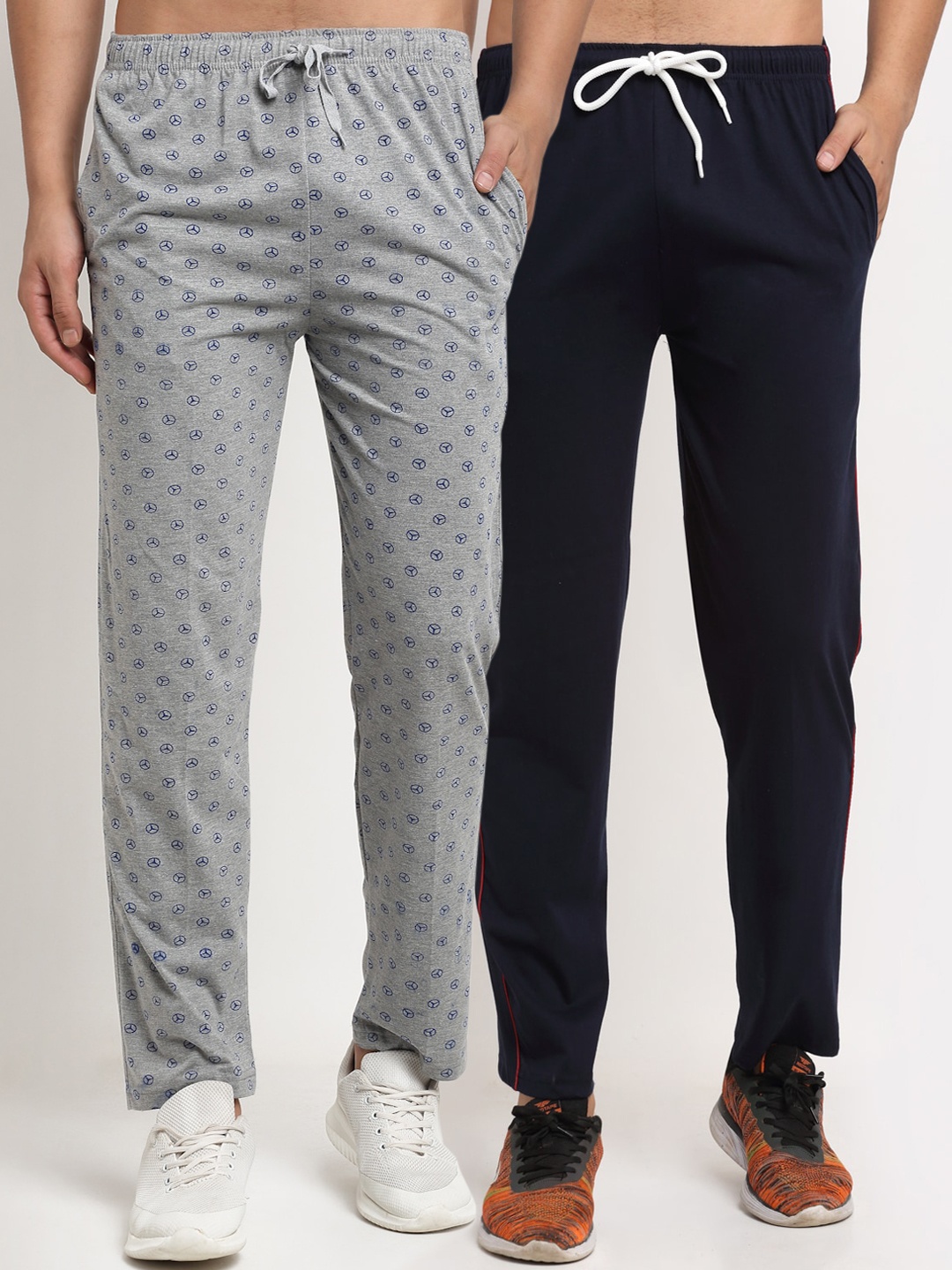 

MACK JONNEY Men Pack of 2 Track Pants, Navy blue