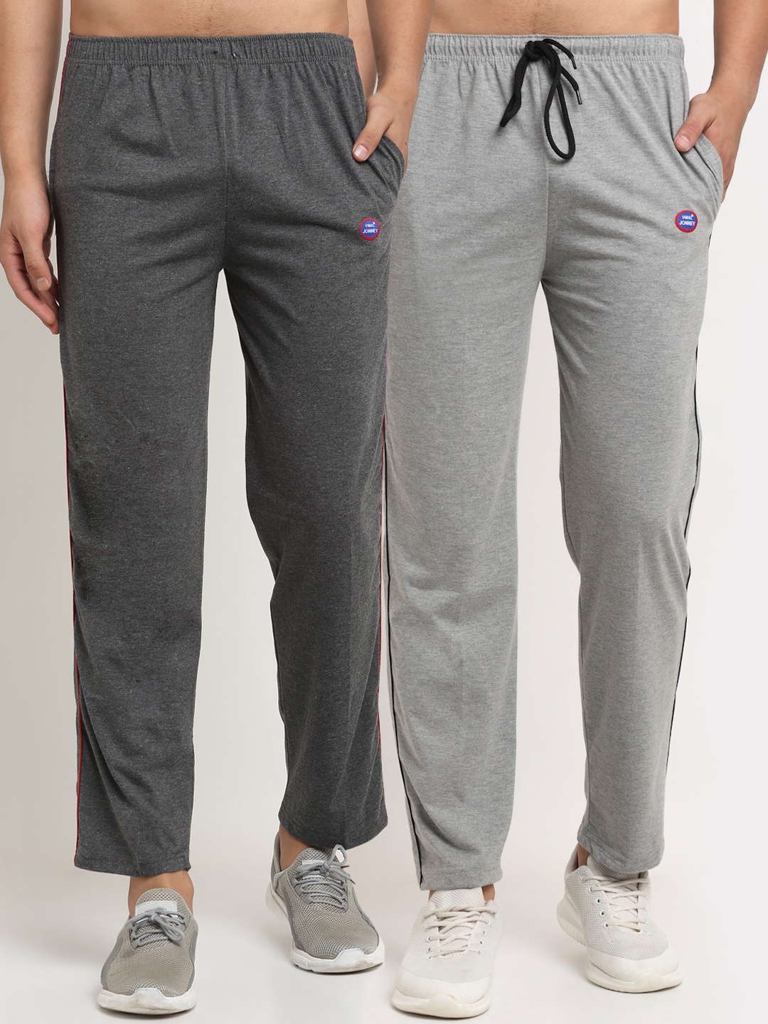 

MACK JONNEY Men Pack Of 2 Solid Track Pants, Grey