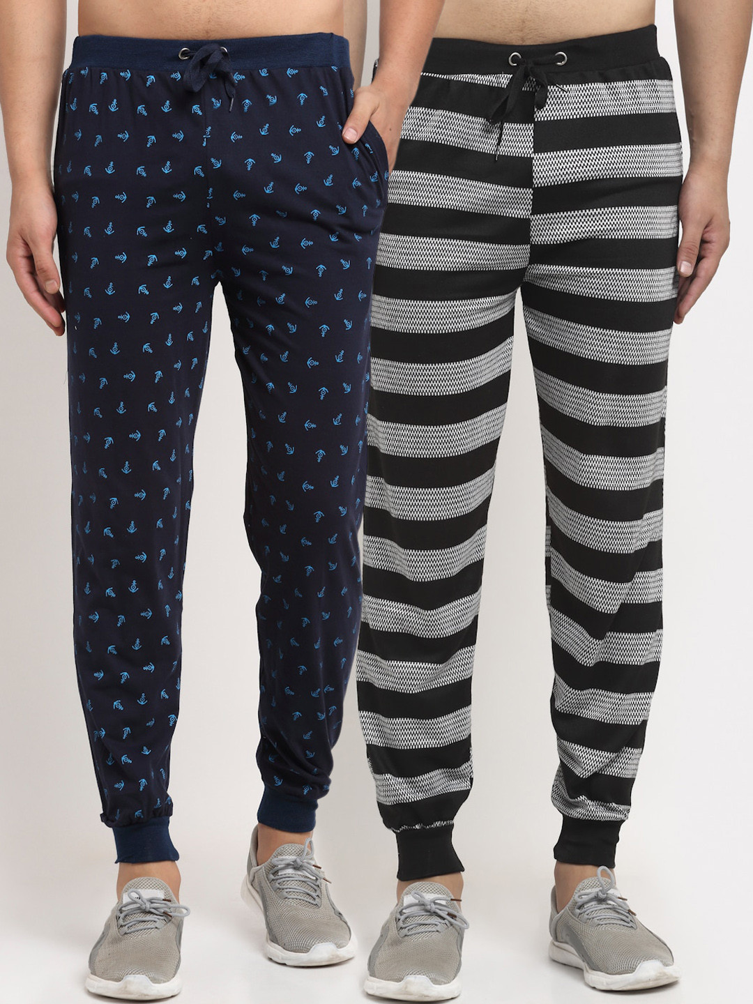 

VIMAL JONNEY Men Pack Of 2 Joggers, Navy blue