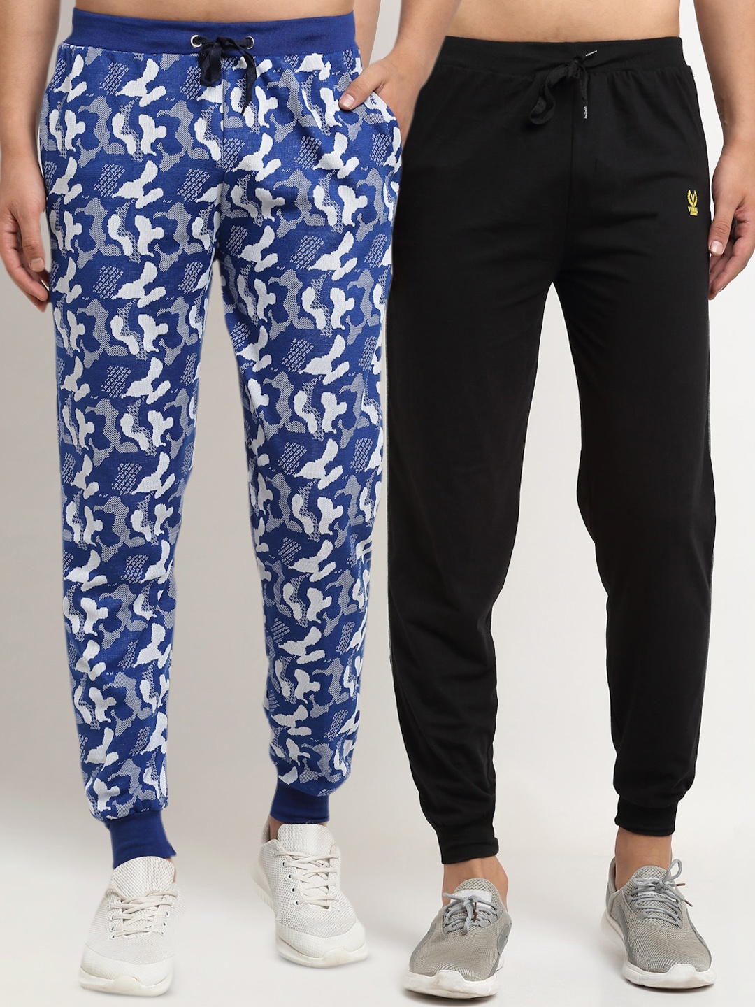 

VIMAL JONNEY Men Pack Of 2 Joggers, Black