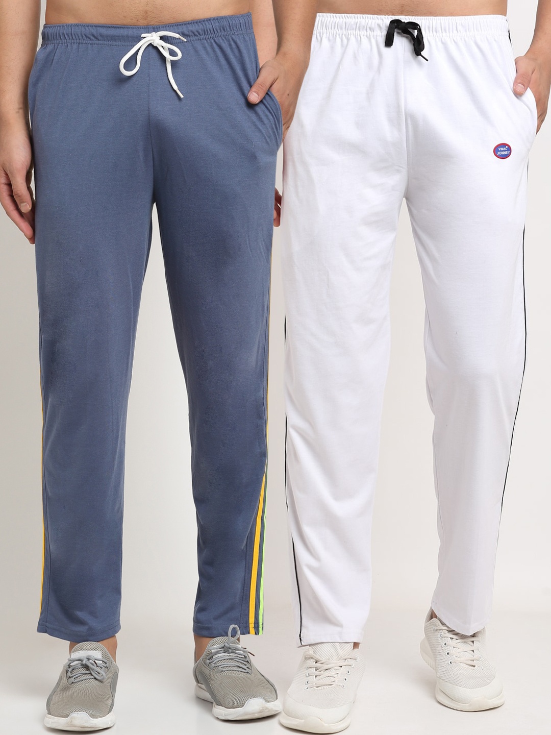 

VIMAL JONNEY Men Pack Of 2 Track Pants, White