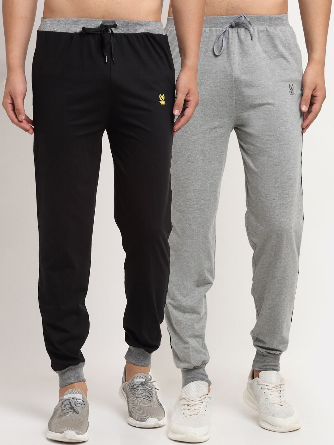 

VIMAL JONNEY Men Pack Of 2 Joggers, Grey