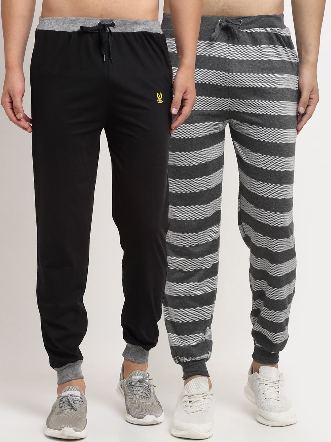 

VIMAL JONNEY Men Pack of 2 Joggers, Grey