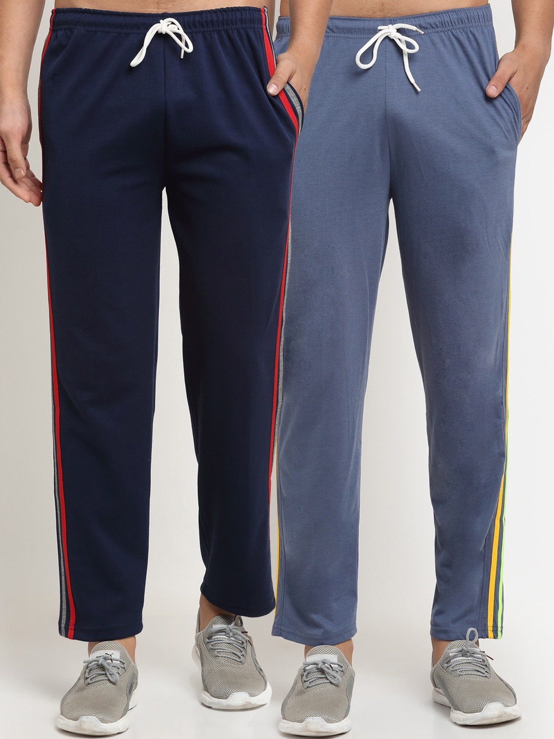 

VIMAL JONNEY Men Pack Of 2 Track Pants, Navy blue