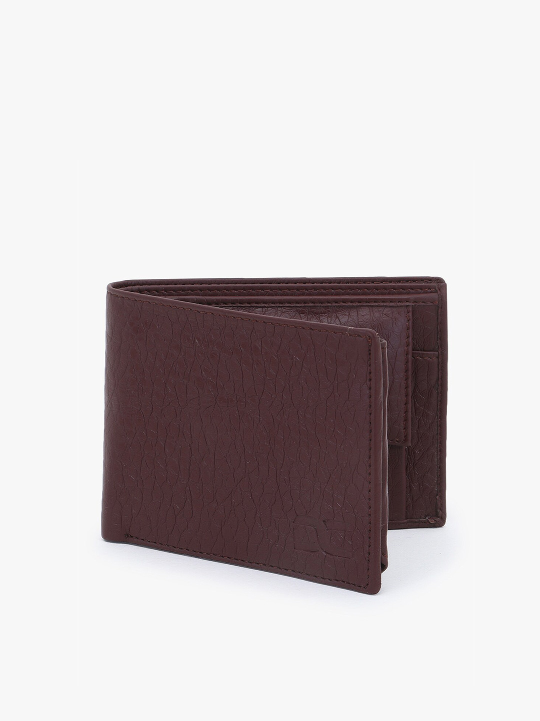 

Dezire Crafts Men Brown Textured Two Fold PU Wallet