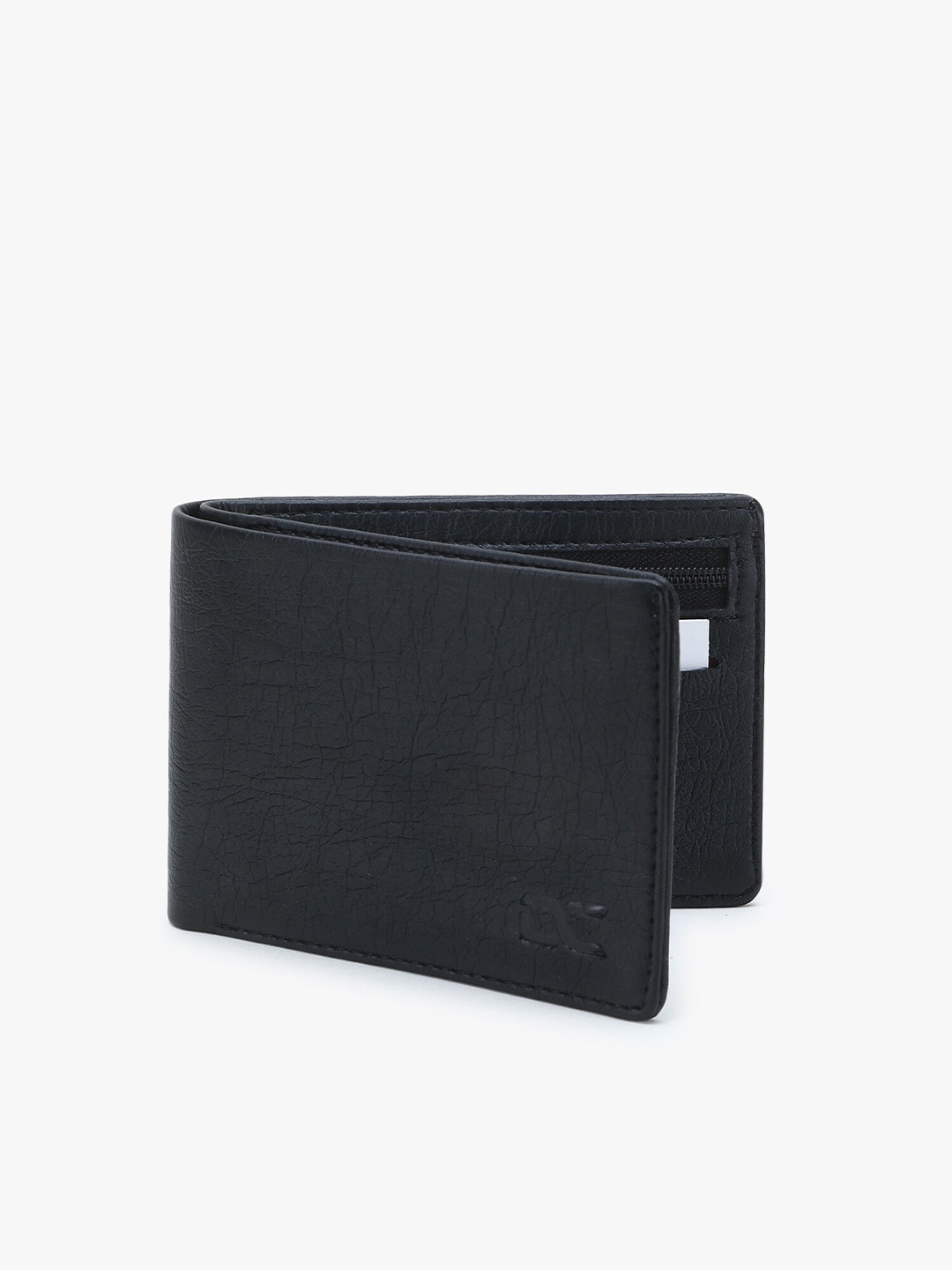 

Dezire Crafts Men Black Textured Two Fold Wallet