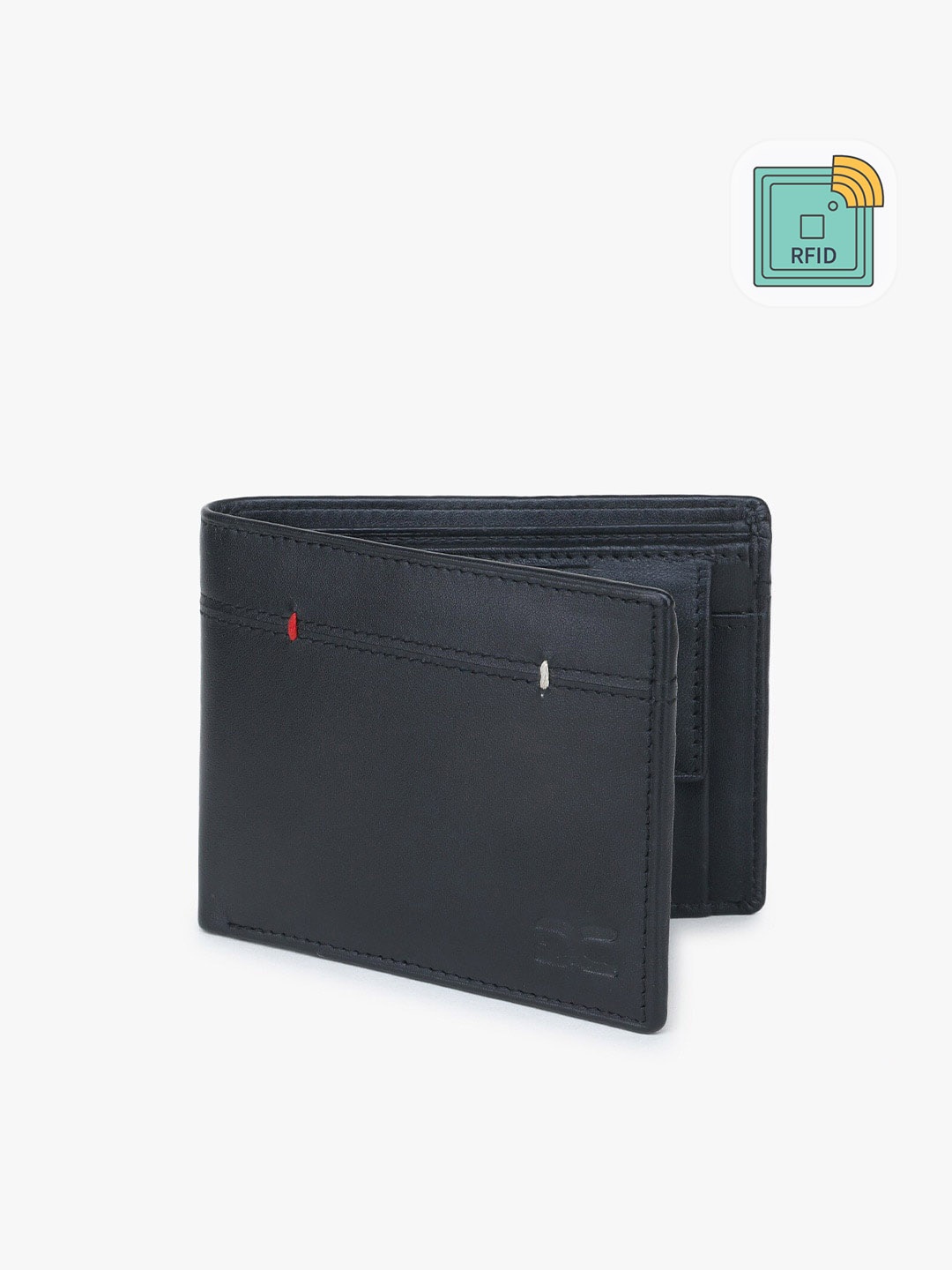 

Dezire Crafts Men Black Leather Two Fold Wallet