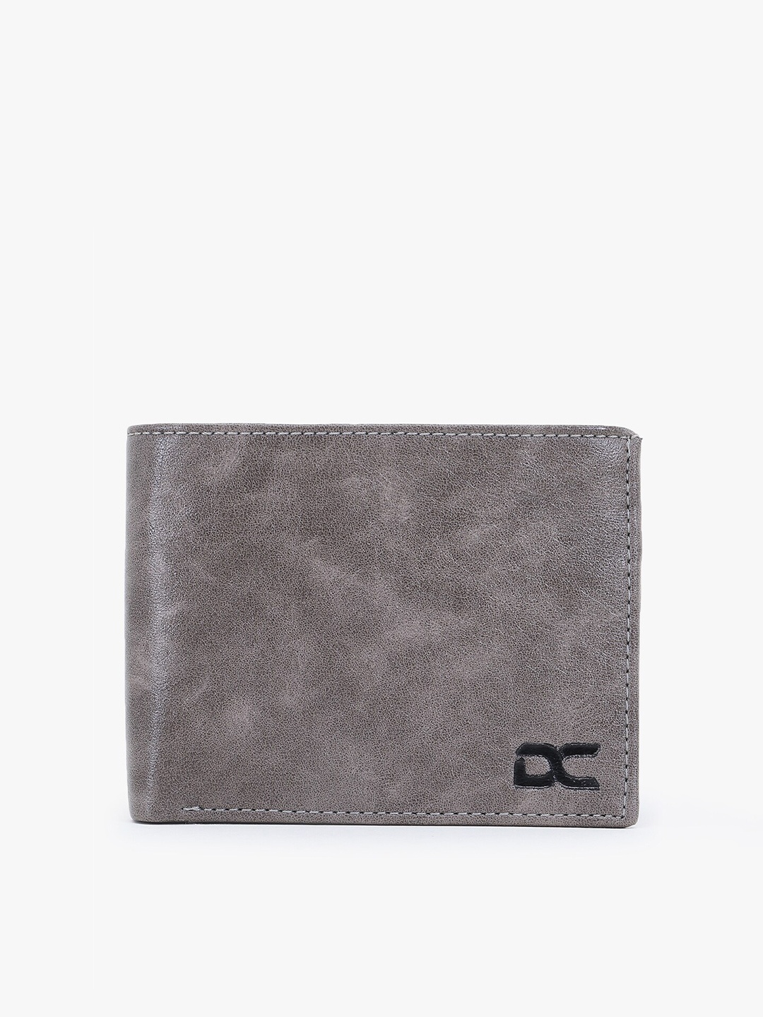 

Dezire Crafts Men Grey Textured Two Fold PU Leather Wallet